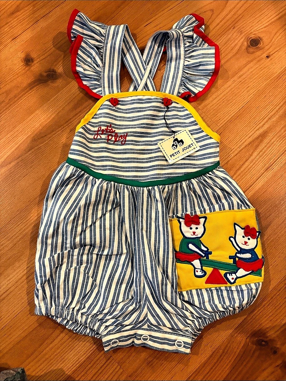 Petit Jouet Striped vintage Romper Baby 12 Months